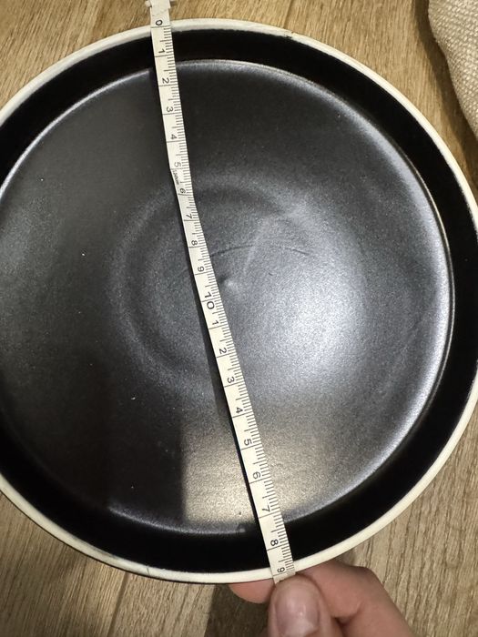 Talerze czarne zestaw talerzy