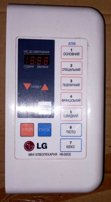 Хлебопечка LG панель управления