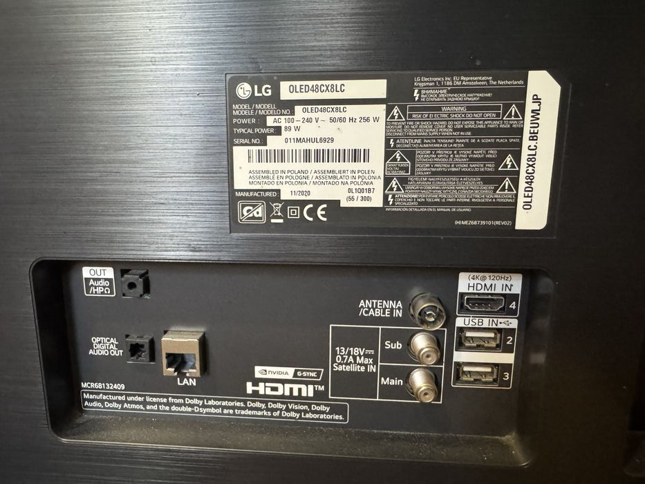 Wypalony LG OLED 48CX8LC