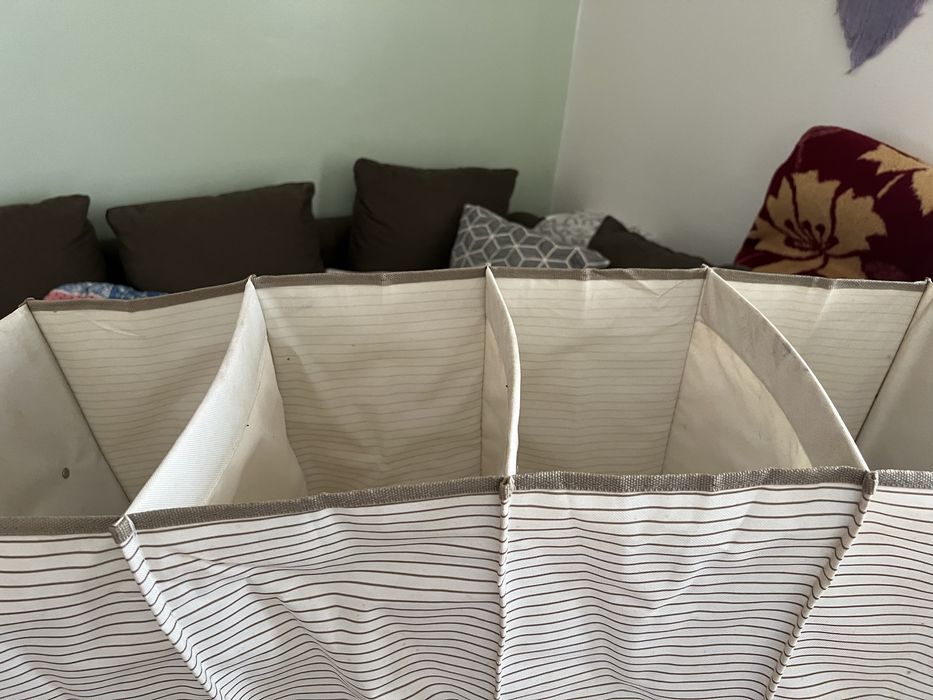 2 organizadores de roupa de tecido