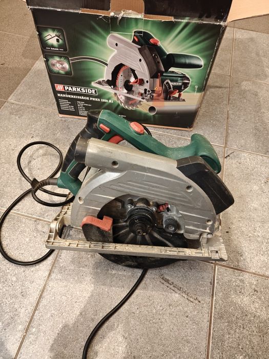 Uszkodzona pilarka tarczowa PARKSIDE PHKS 1350 A1
