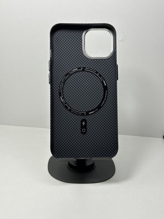 Чохол iphone 13/ 14 карбоновий з MagSafe. Чехол айфон 13/ 14 carbon