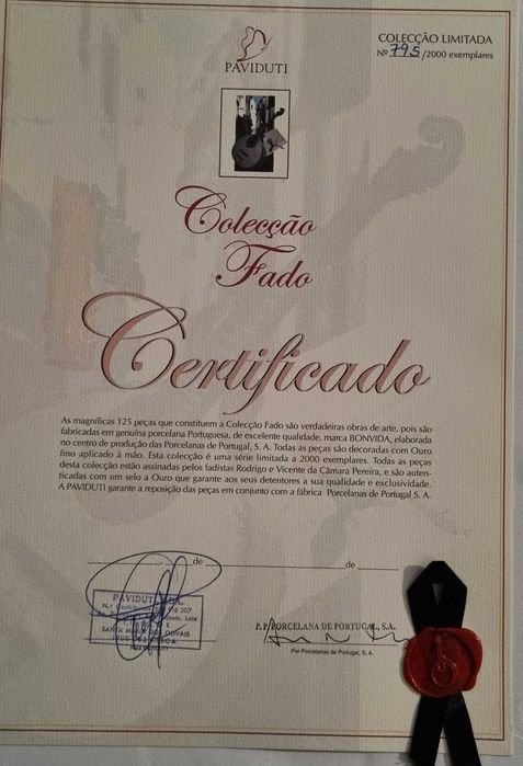 Serviço de loiça  coleção FADO