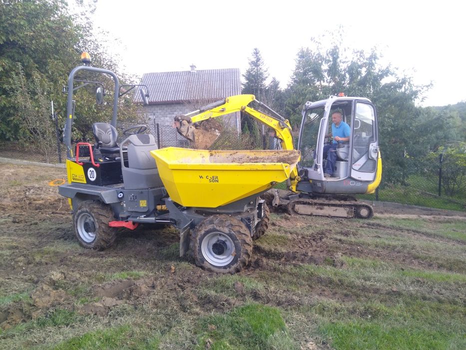 Wozidło 2 tony usługi wynajem minikoparka