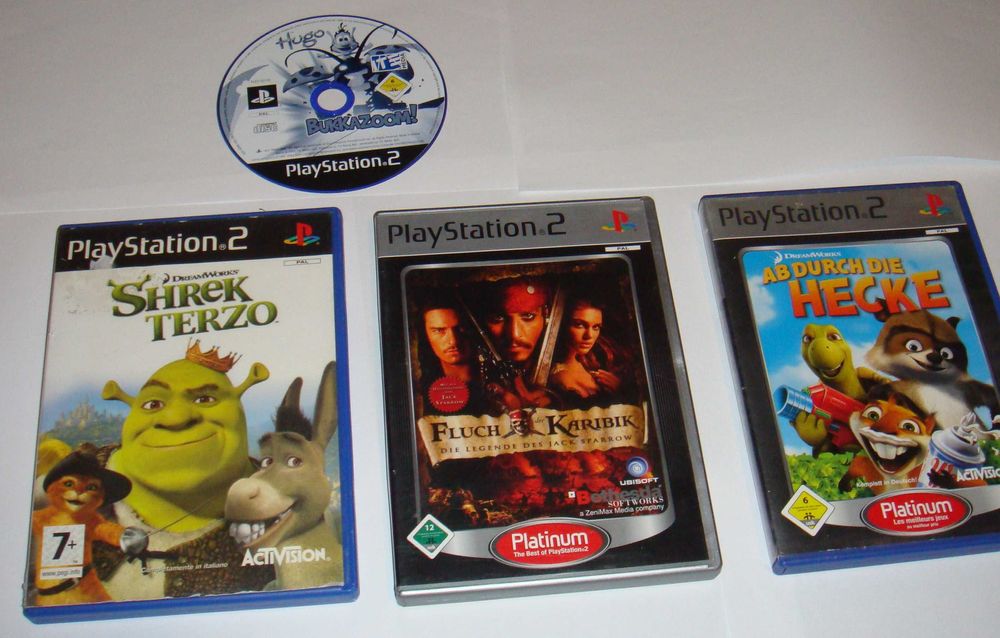 Piraci z Karaibów/Hugo/Shrek 3 (ps2) zestaw gier