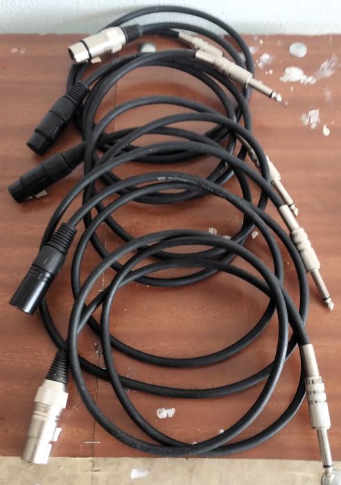 9-Piece Audio Cable Set with Jack, XLR, and Guitar Amplifier Cables64284881378562122
