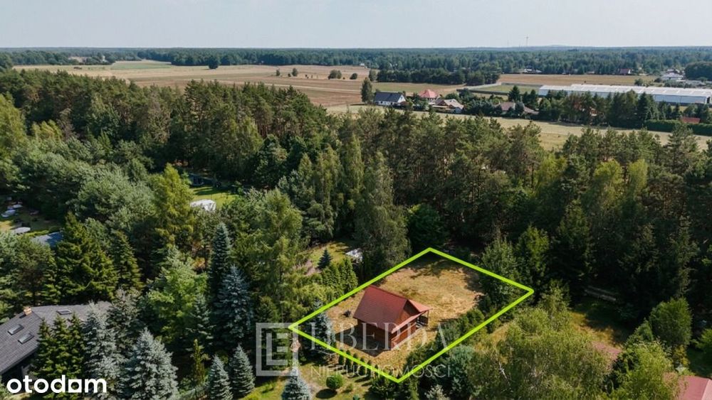 Działka rekreacyjna z domkiem - 595m2 - Krasne