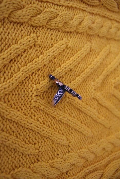 Кольцо с рубинами и цирконами