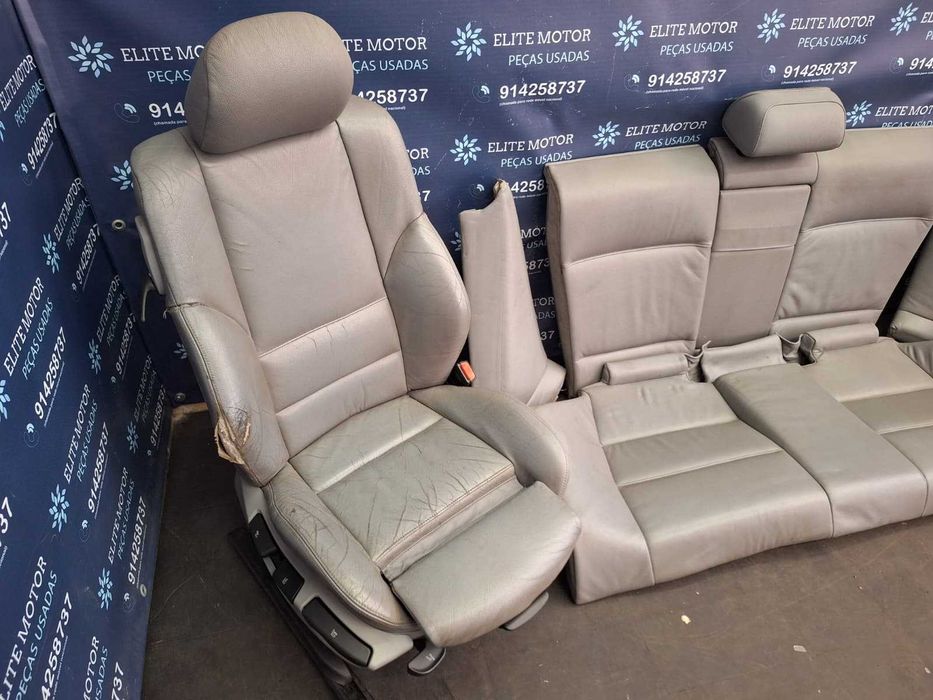 Jogo de bancos usados BMW SERIE 3 E46 COUPE PACK M pele cinza