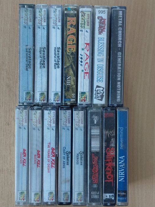 аудіо касети  с записами   рок