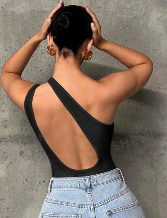 Bandażowe body bez pleców, body na lato,  shine