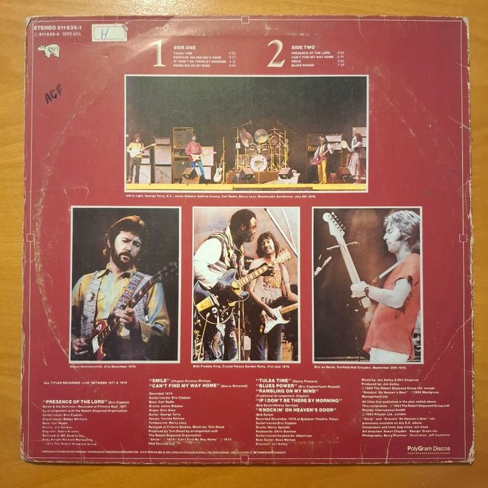 Eric Clapton ‎- Timepieces Vol. II - 'Live' In The Seventies - Vinil