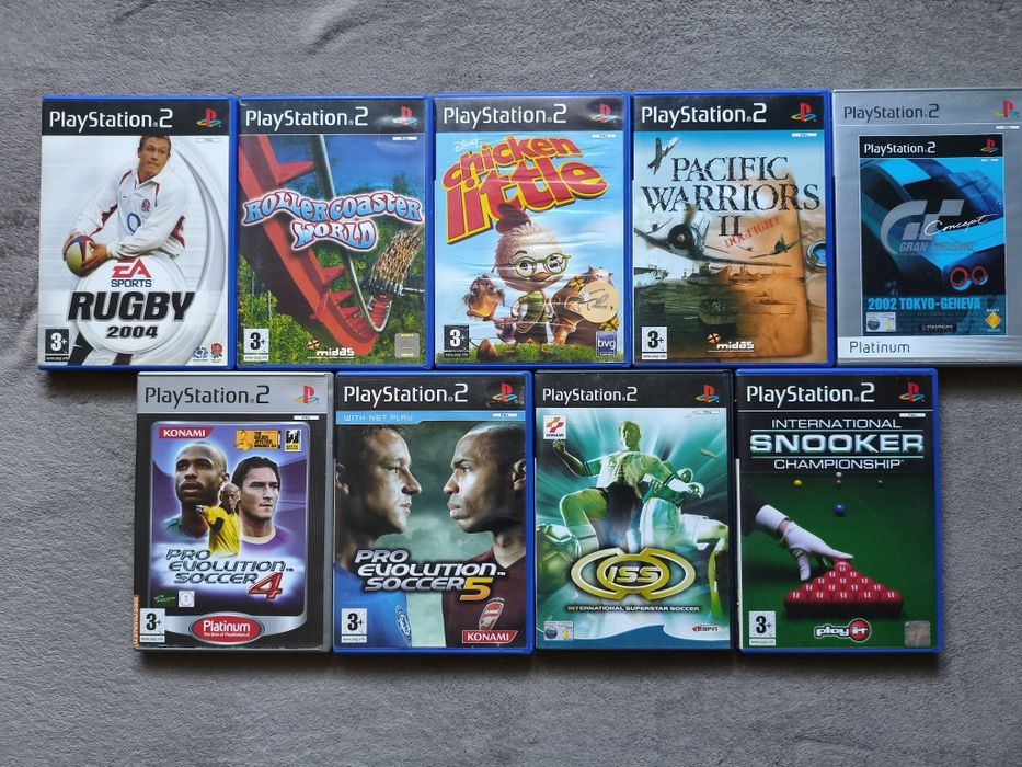 Zestaw 10 Gier PS2 Oryginalne Gry PlayStation 2