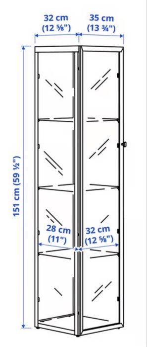Vitrine IKEA (base preta)
