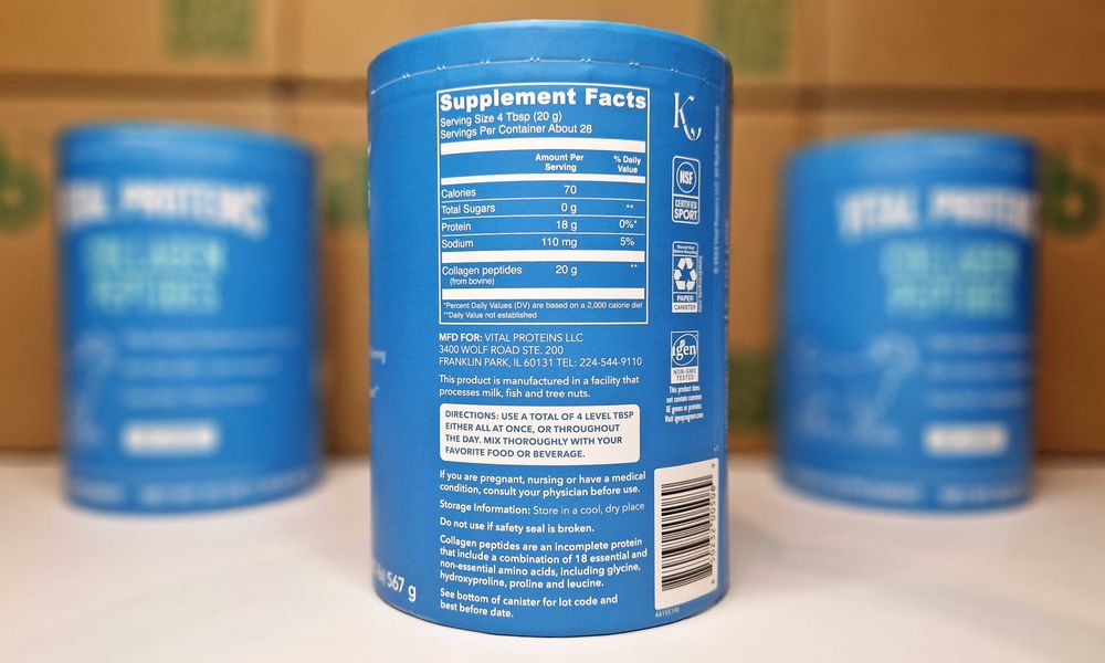 Колаген Vital Proteins Collagen Peptides, пептиди колагену, 567г