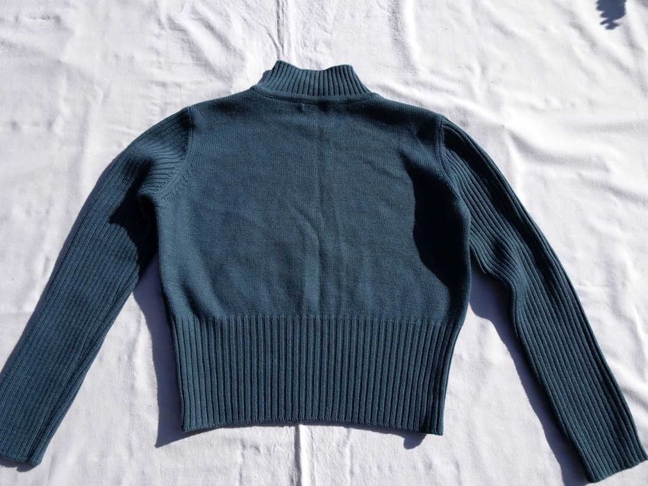Sisley Ciepły Półgolf sweter Wełna 60% 36 38