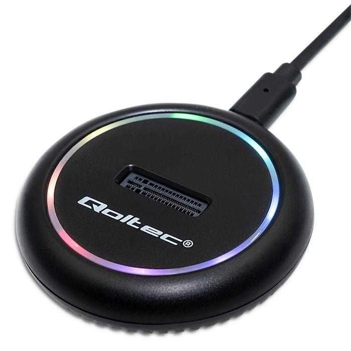 Stacja dokująca dla dysków SSD M.2 SATA i PCIe NVMe Qoltec 52275 USB