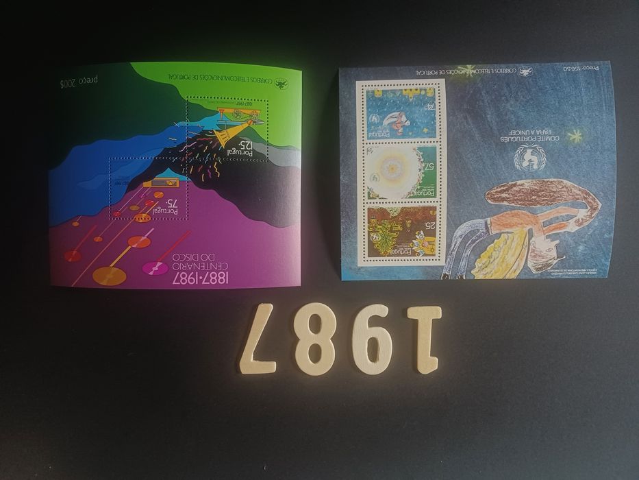 Filatelia - Blocos Portugal - Década 80