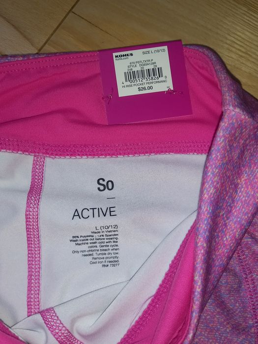 SO Active legginsy sportowe dla dziewczynki 140-152