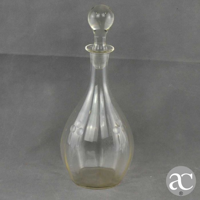 Garrafa “ART DECÔ” em vidro com rolha