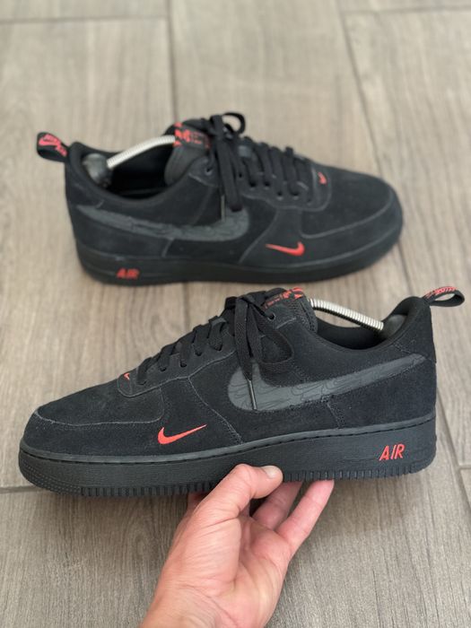 Кроссовки Nike Air Force 1 Low "Multi Swoosh Black Crimson"