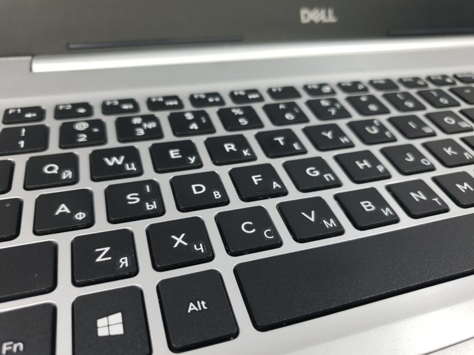 УКР/РУС Наклейки на клавиатуру прозрачные, белый буквы и символы вырез