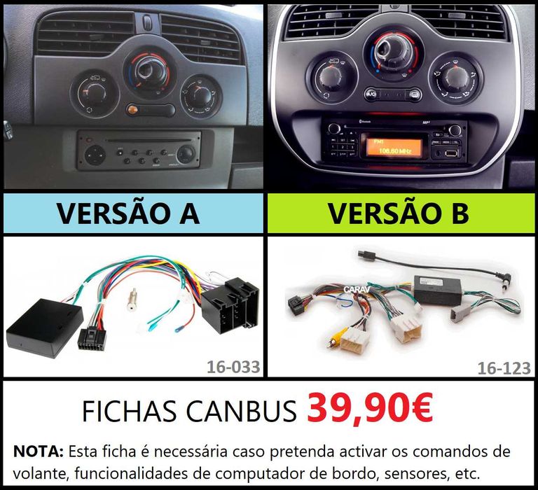 Rádio 2DIN 9" [4+64GB] • RENAULT Kangoo • (Após 2008) • Android GPS