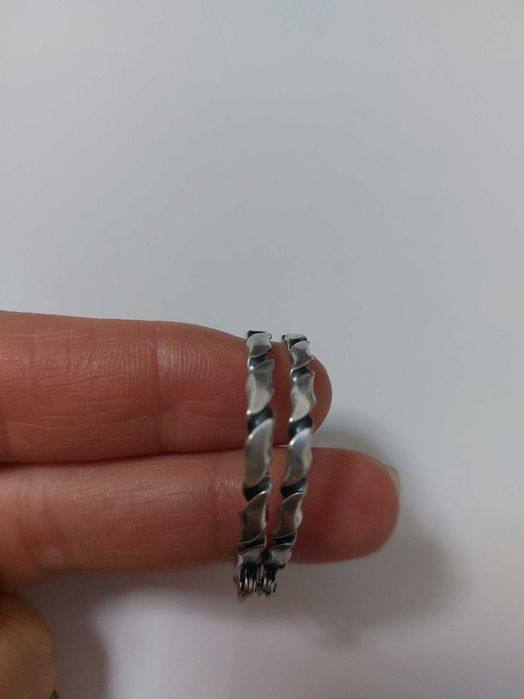 Серьги серебро-мельхиор