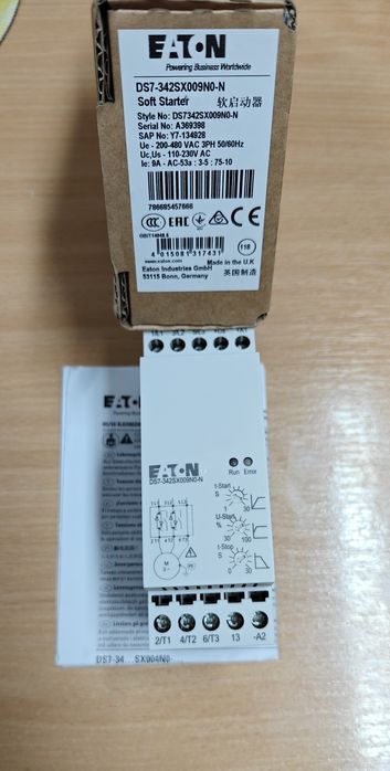 Пристрій плавного пуску DS7-342SX009N0-N 4кВт EATON 9A •плавный пуск