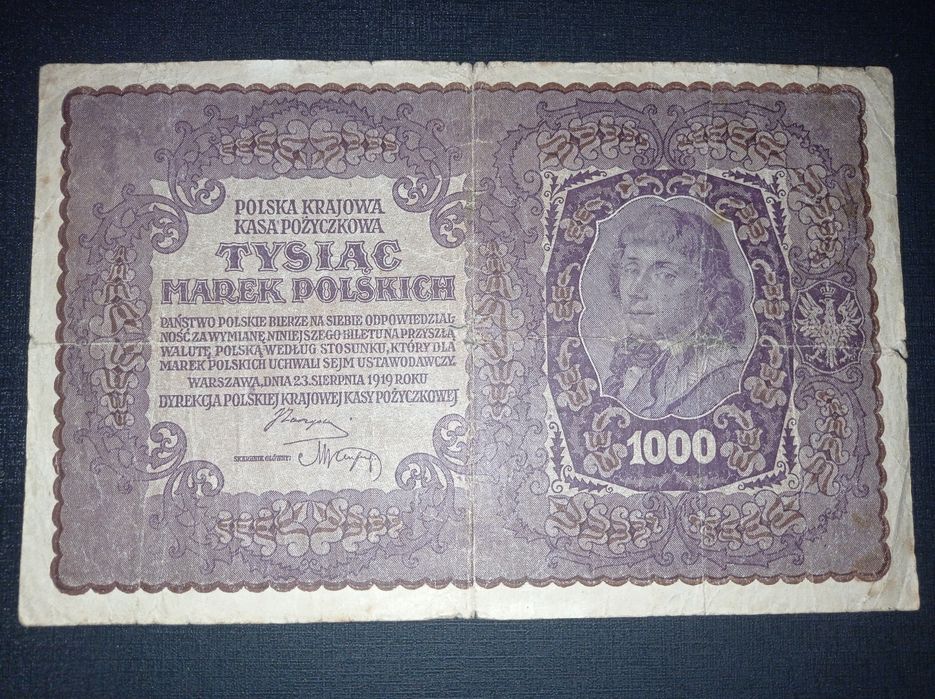 Банкнота Польщі 1000 марок 1919 року