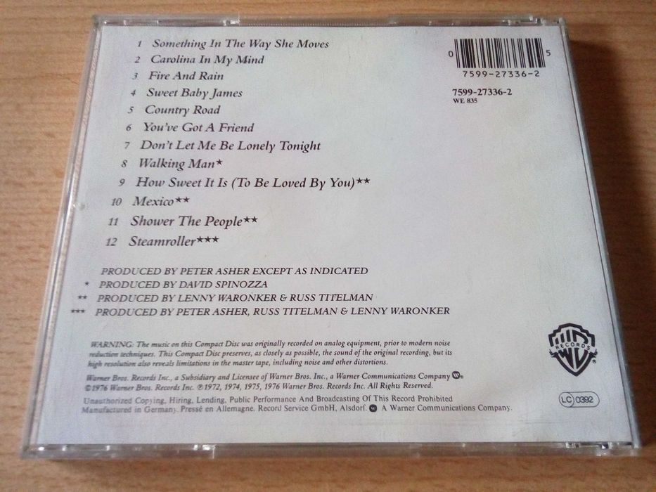 JAMES TAYLOR - Greatest Hits