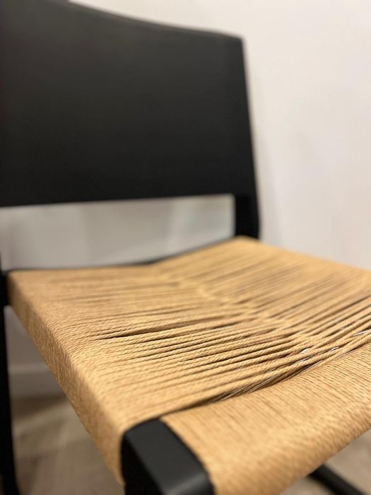 Cadeiras Carvalho Preto Mate + Corda Dinamarquesa (NOVAS)