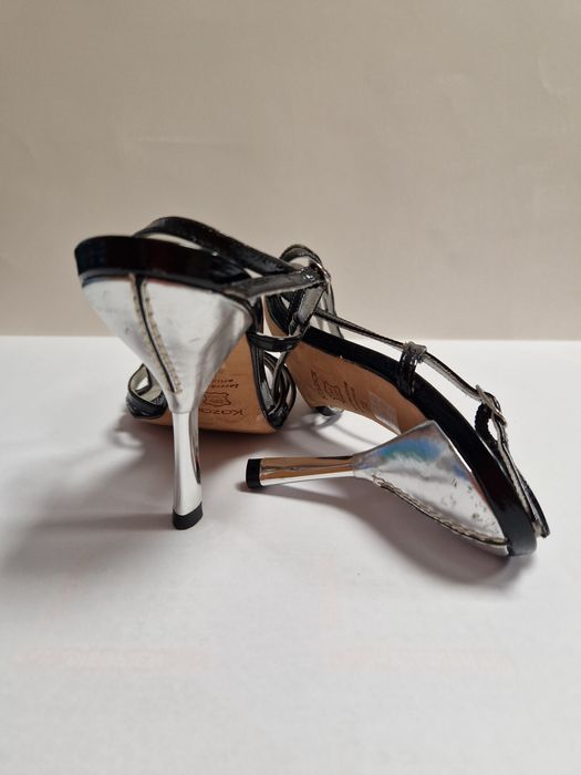 KAZAR, sandały 38  czarne paseczki