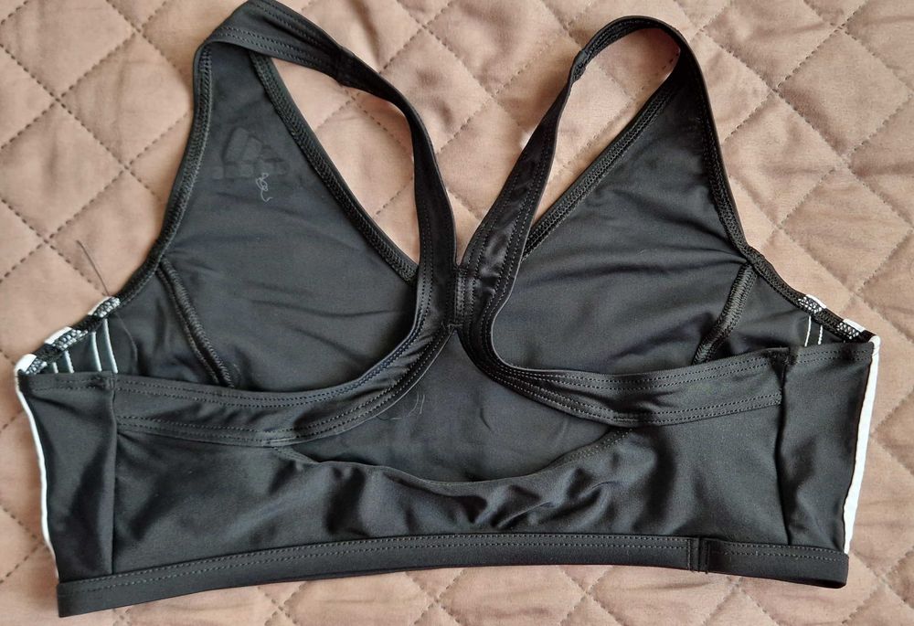 Top sportowy Adidas czarny 3 paski rozm. 44