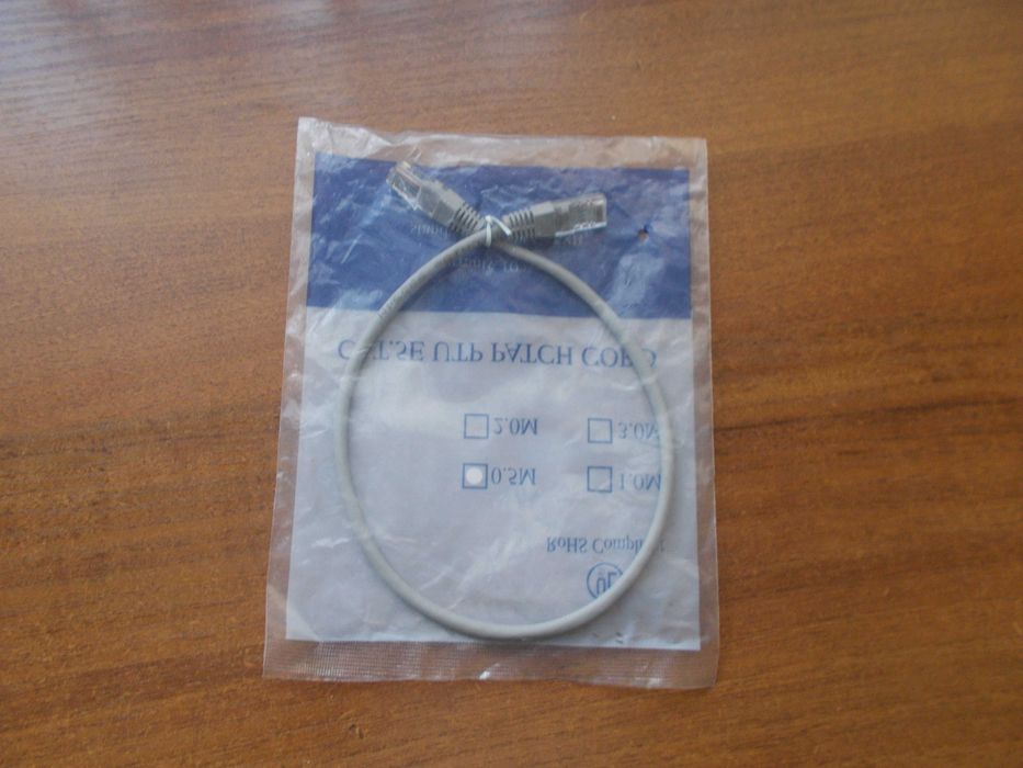 Патч-корд PATCH CORD RJ45 CAT5e. Розетка сетевая R+M. Нов. в упаковке