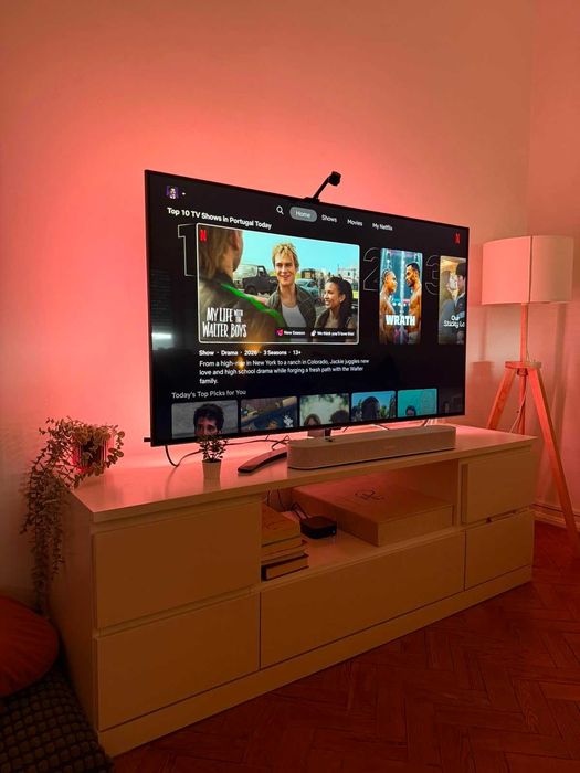 Móvel TV IKEA MALM branco – gavetas e nicho (usado)
