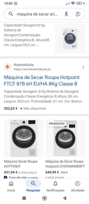 Máquina secar como nova