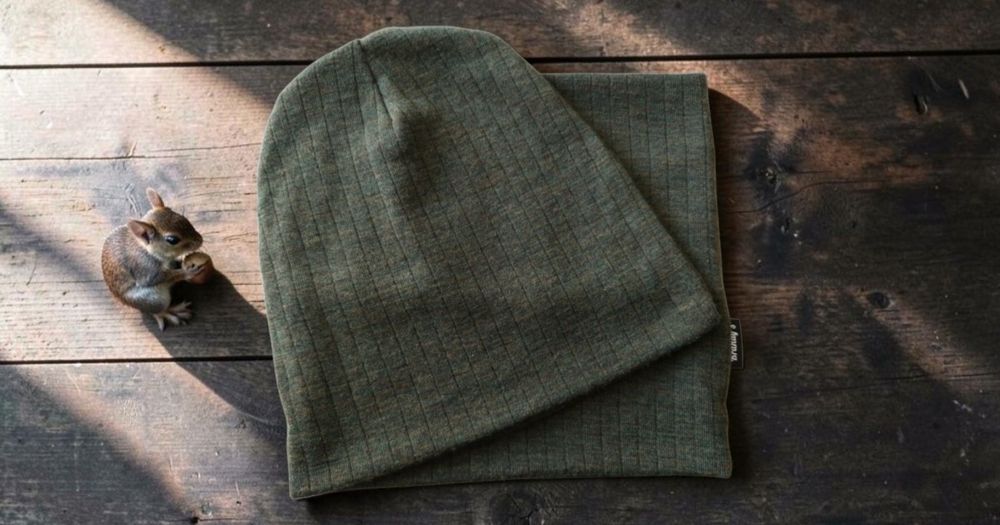 Komplet wełna MERINO MERYNOS 100% czapka komin