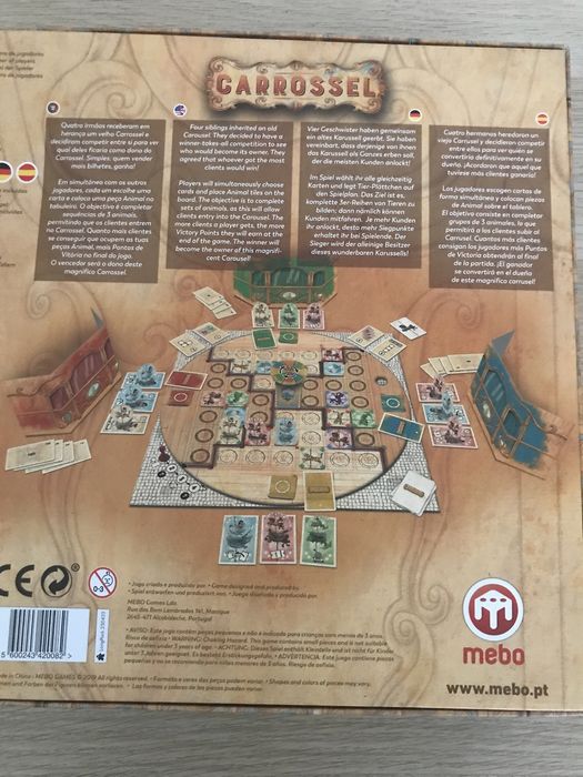 Jogo de tabuleiro - carossel, da Mebo