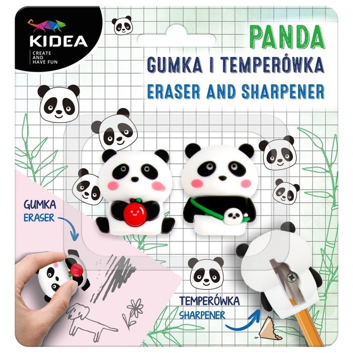 Temperówka Gumka Panda Derform Kidea B/c. Derform