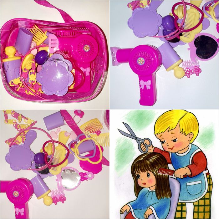 Новый игровой набор для девочек "Парикмахер" в сумочке