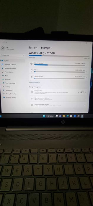 Laptop HP 15S,AMD RYZEN 3, 8GB RAM, 256SSD+ 1THDD