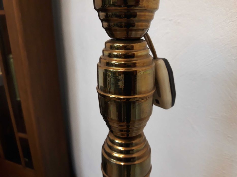 Lampa podłogowa a'la świecznik złota bez abażuru 135 cm