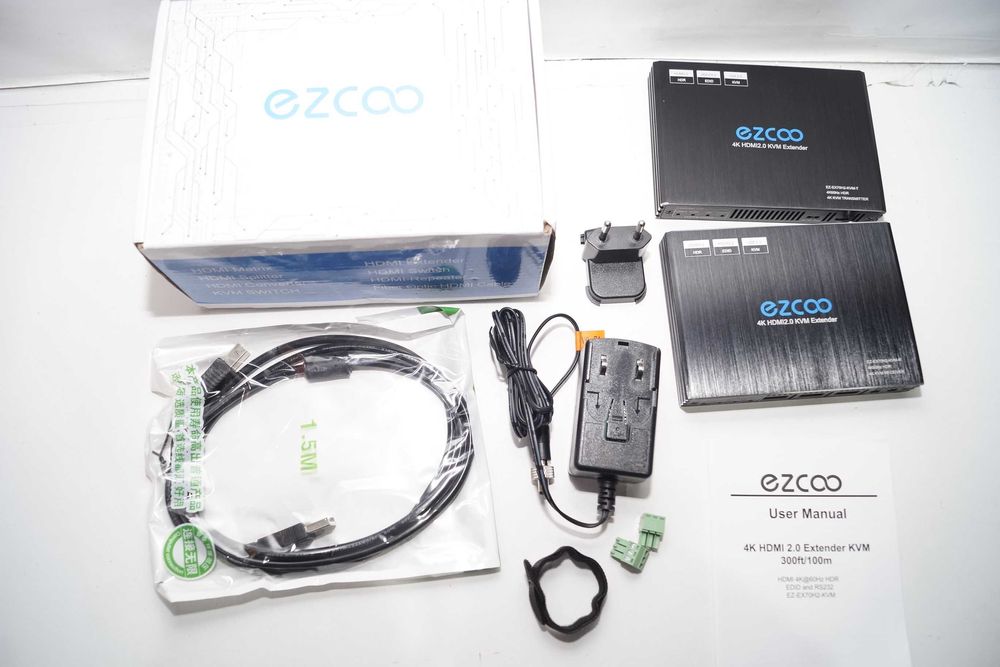 EZCOO 4K HDMI 2.0 Extender KCM 200ft/100m EZ-EX70H2-KVM