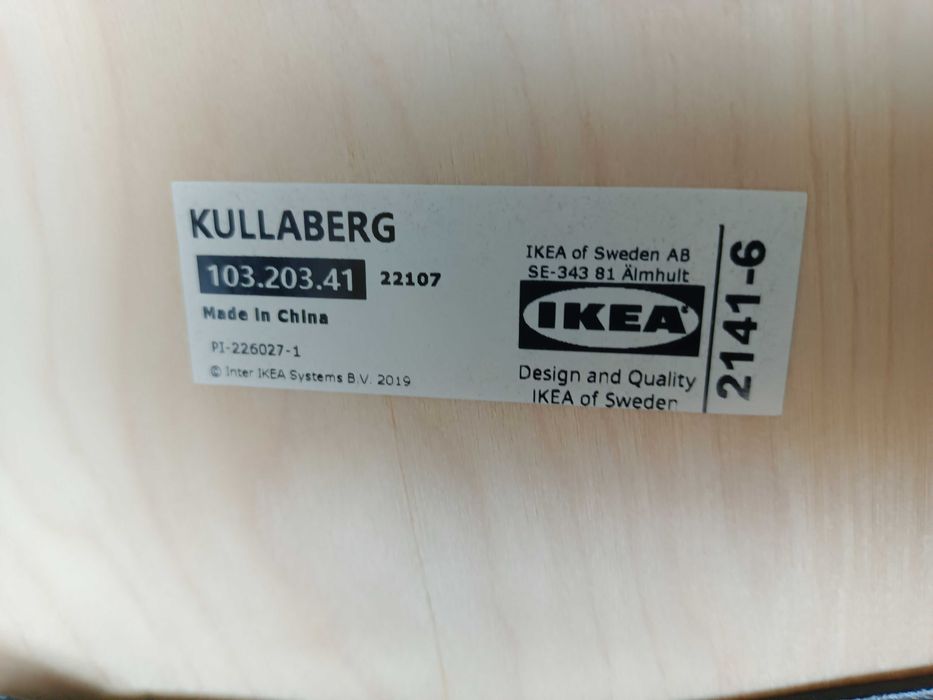 Krzesło obrotowe - IKEA - Kullaberg - drewniane - Kraków Wrocławska 53