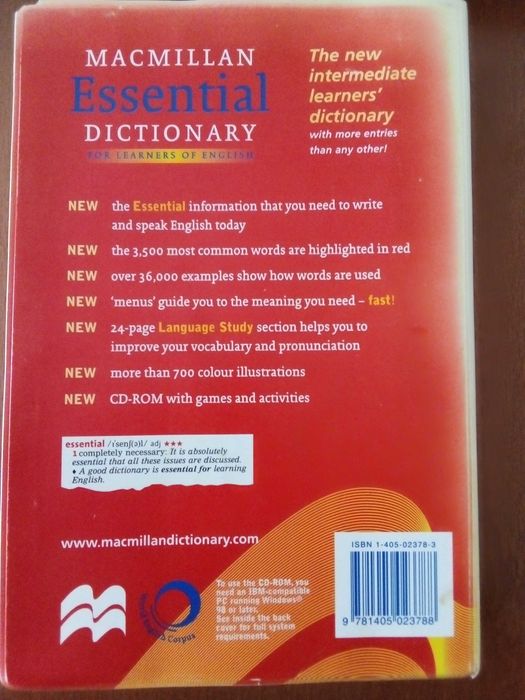 Dicionários de Inglês-Inglês e Oxford, Learner´s Pocket Thesaurus