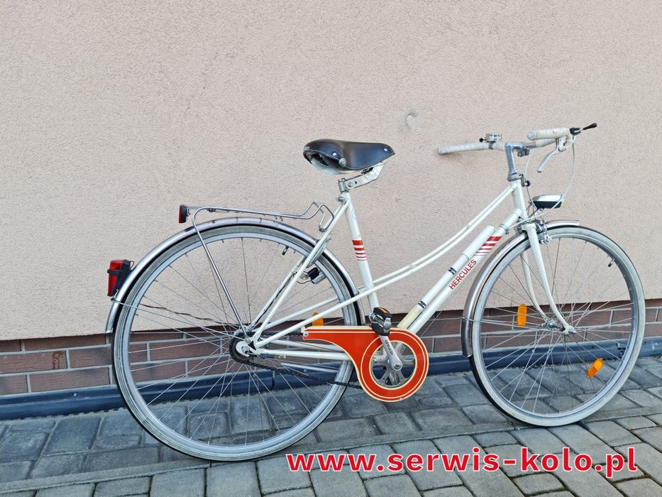 Rower damski miejski dwururka HERCULES koła 28 okazja rabat WYSYŁKA