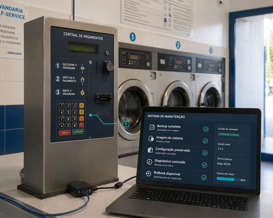 Máquinas antigas sem suporte? Telemetria, dashboards e recuperação segura