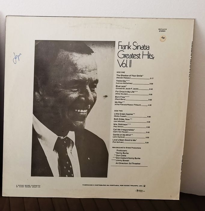 1 Disco -  Frank Sinatra / Greatest Hits Vol. II