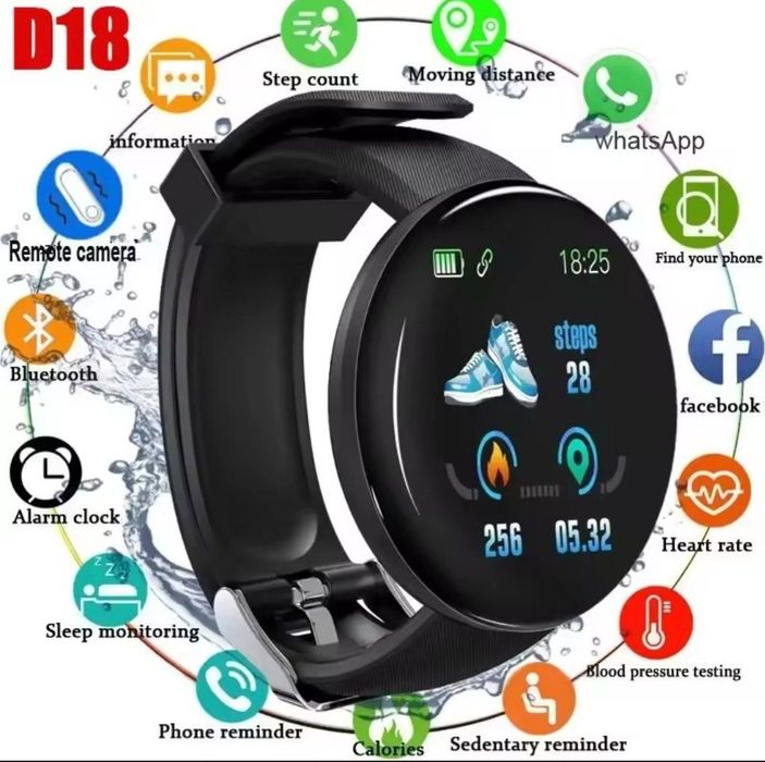 D18 fitness smart tracker